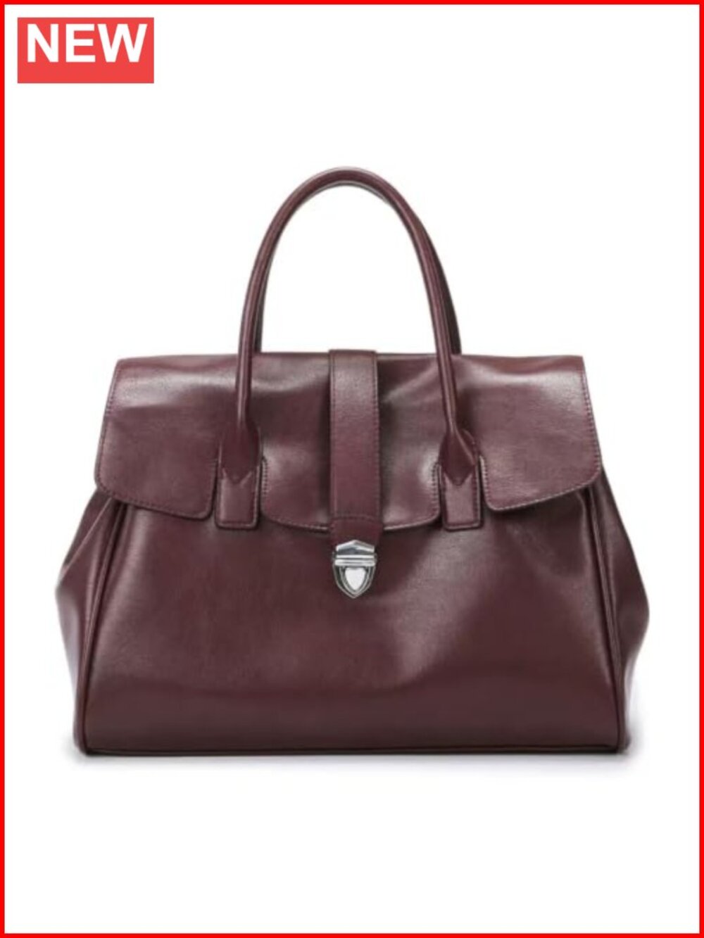 Gaeul Water-Dyed Vegetable-Tanned Leather Hobo Satchel Tote Bag for Women